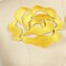 2 Pieces Golden Yellow Embroidered Rose Appliques 5.5" Iron On Flower Patch Set